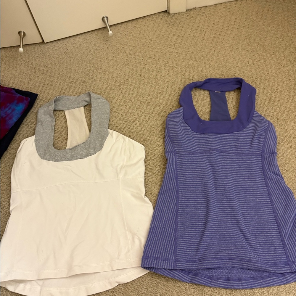 lululemon Stylish Women's Tops - White and Purple